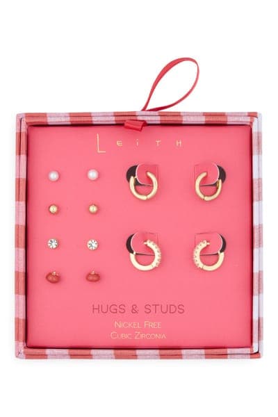 Leith 6-Pack Tomato Assorted Earrings Set 1