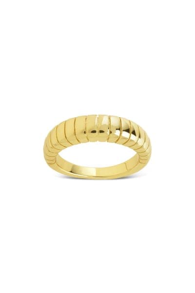 Sterling Forever Gro Stacked Ridge Band Ring 1