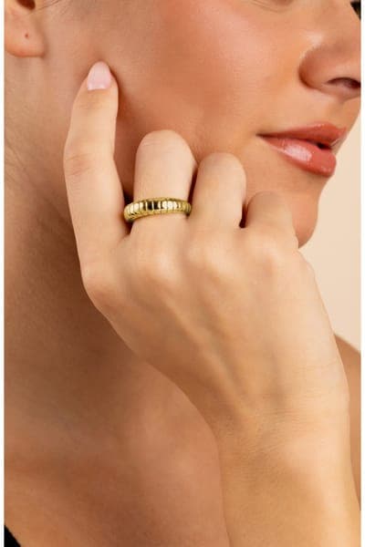 Sterling Forever Gro Stacked Ridge Band Ring 2
