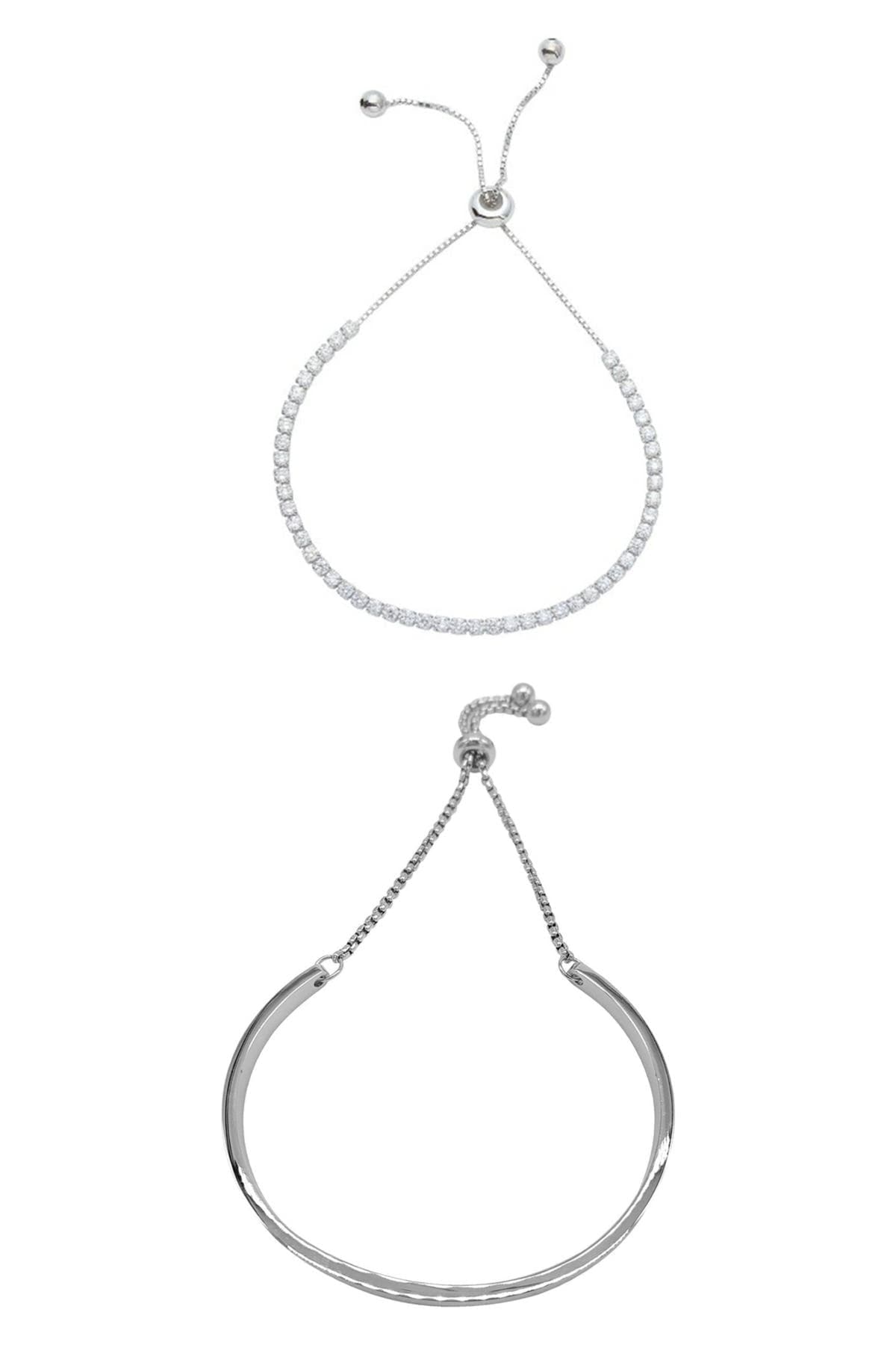 Adornia Set of 2 Assorted Slider Bracelets