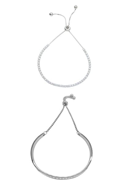Adornia Set of 2 Assorted Slider Bracelets 1