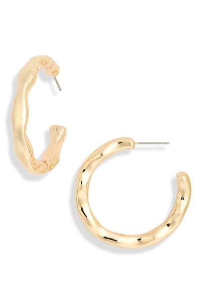NORDSTROM RACK Organic Hoop Earrings 3