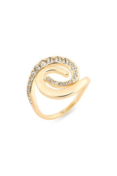 NORDSTROM RACK Cubic Zirconia Spiral Ring 1