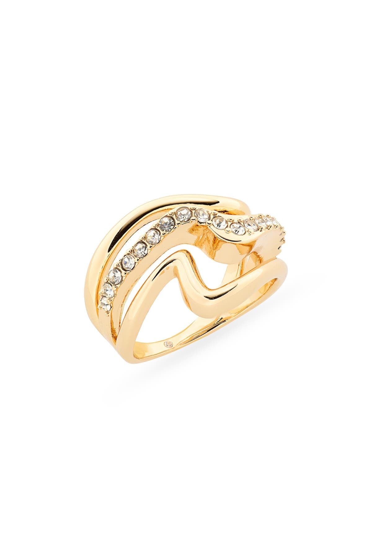 NORDSTROM RACK Cubic Zirconia Wave Triple Band Ring