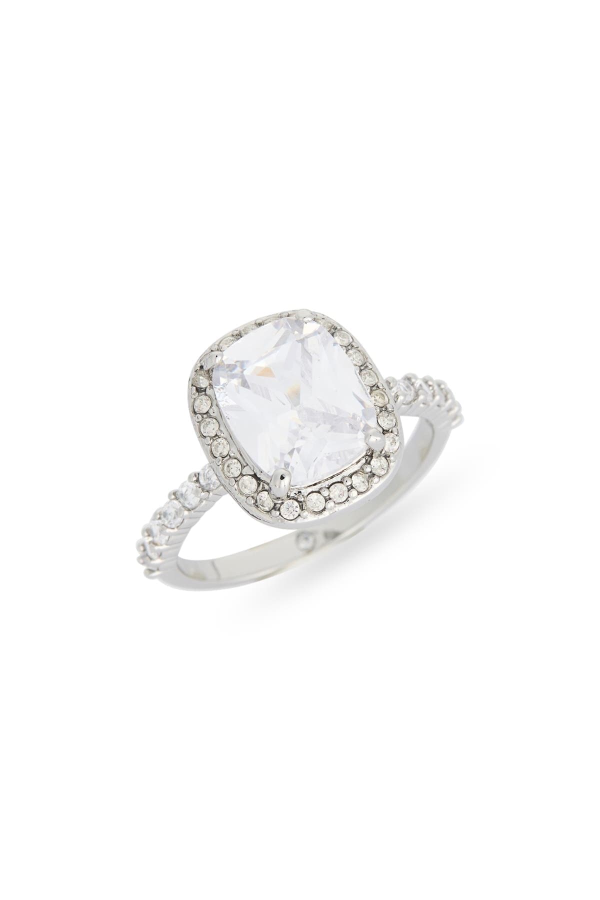 NORDSTROM RACK Cushion Cut Cubic Zirconia Halo Ring