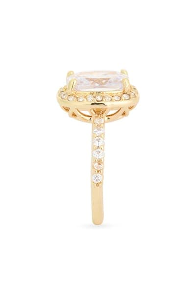 NORDSTROM RACK Cushion Cut Cubic Zirconia Halo Ring 4