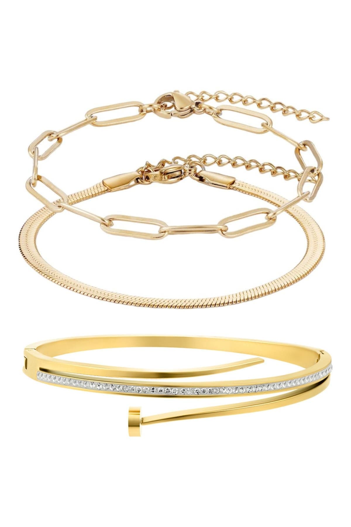 Adornia Set of 3 Assorted Bracelets