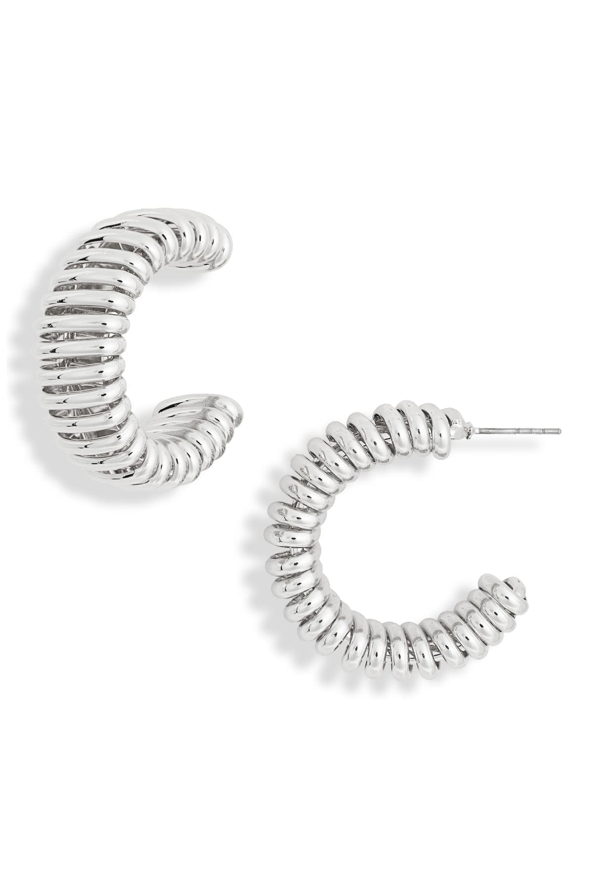 NORDSTROM RACK Ribbed Hoop Earrings