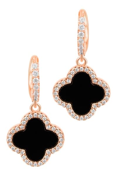 Adornia Crystal Halo Clover Drop Earrings 3