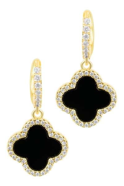 Adornia Crystal Halo Clover Drop Earrings 9