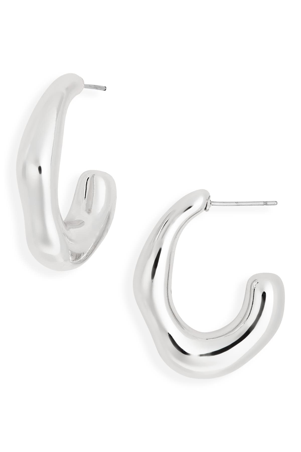 NORDSTROM RACK Molten J Hoop Earrings