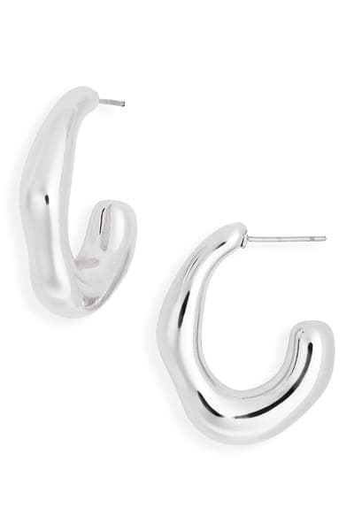 NORDSTROM RACK Molten J Hoop Earrings 1