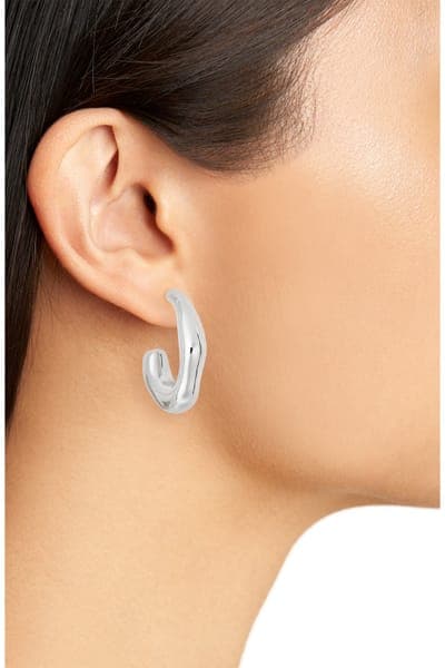 NORDSTROM RACK Molten J Hoop Earrings 2