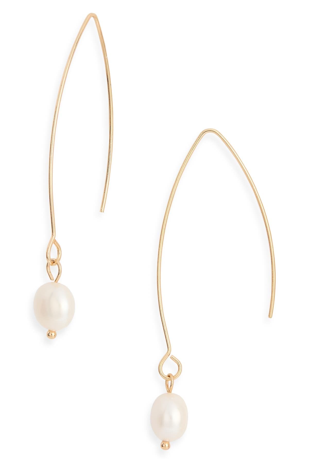 NORDSTROM RACK Imitation Pearl V-Hook Earrings
