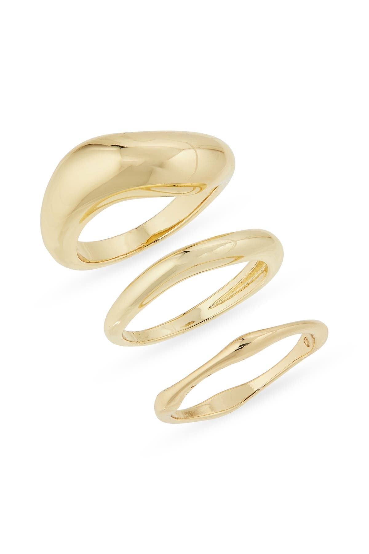 NORDSTROM RACK Set of 3 Wavy Rings