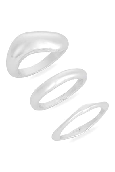 NORDSTROM RACK Set of 3 Wavy Rings 3