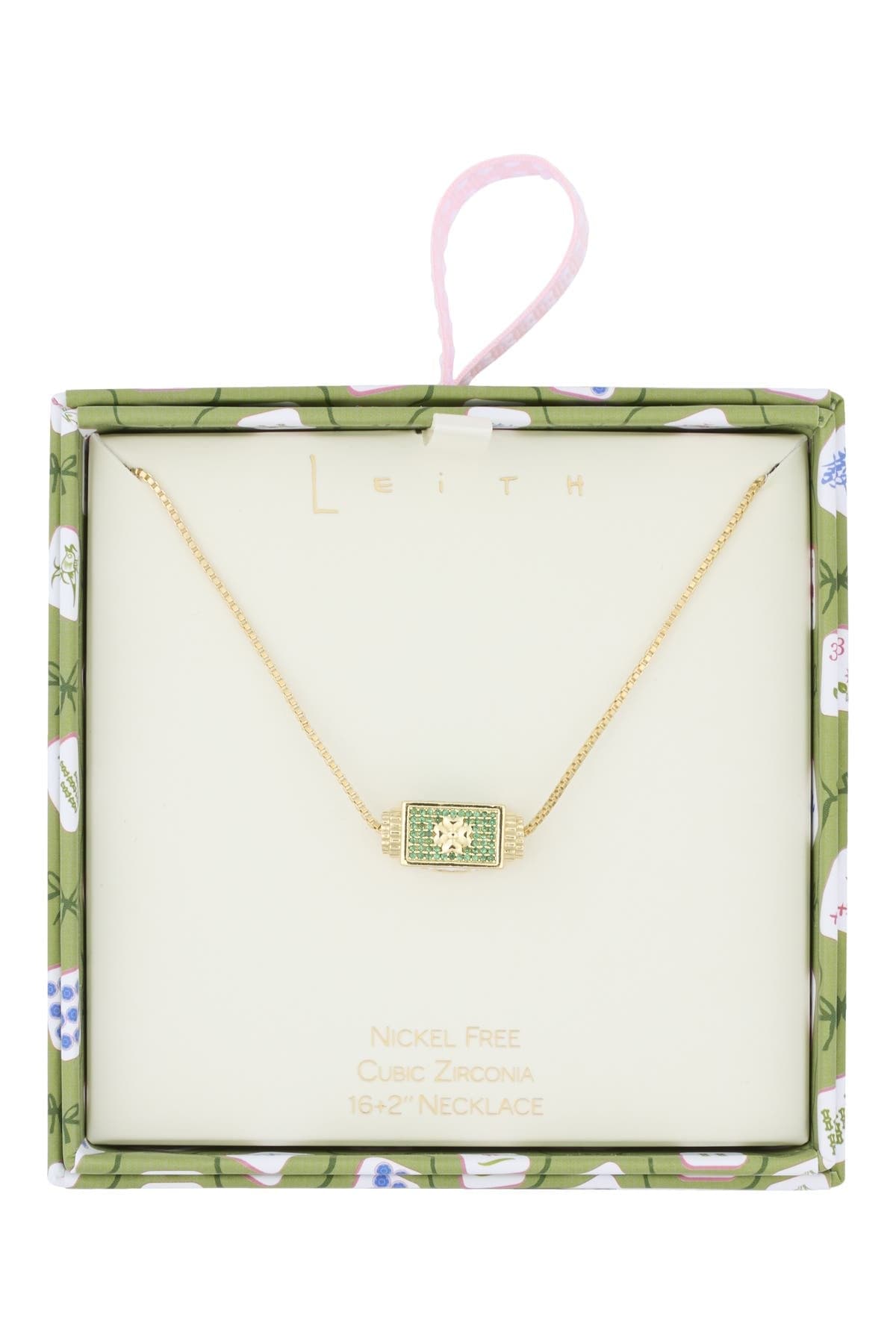 Leith Pavé Spinner Pendant Necklace