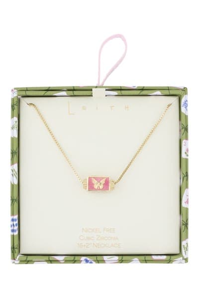 Leith Pavé Spinner Pendant Necklace 13