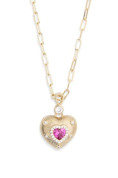 Leith Puffy Heart Pendant Necklace 2