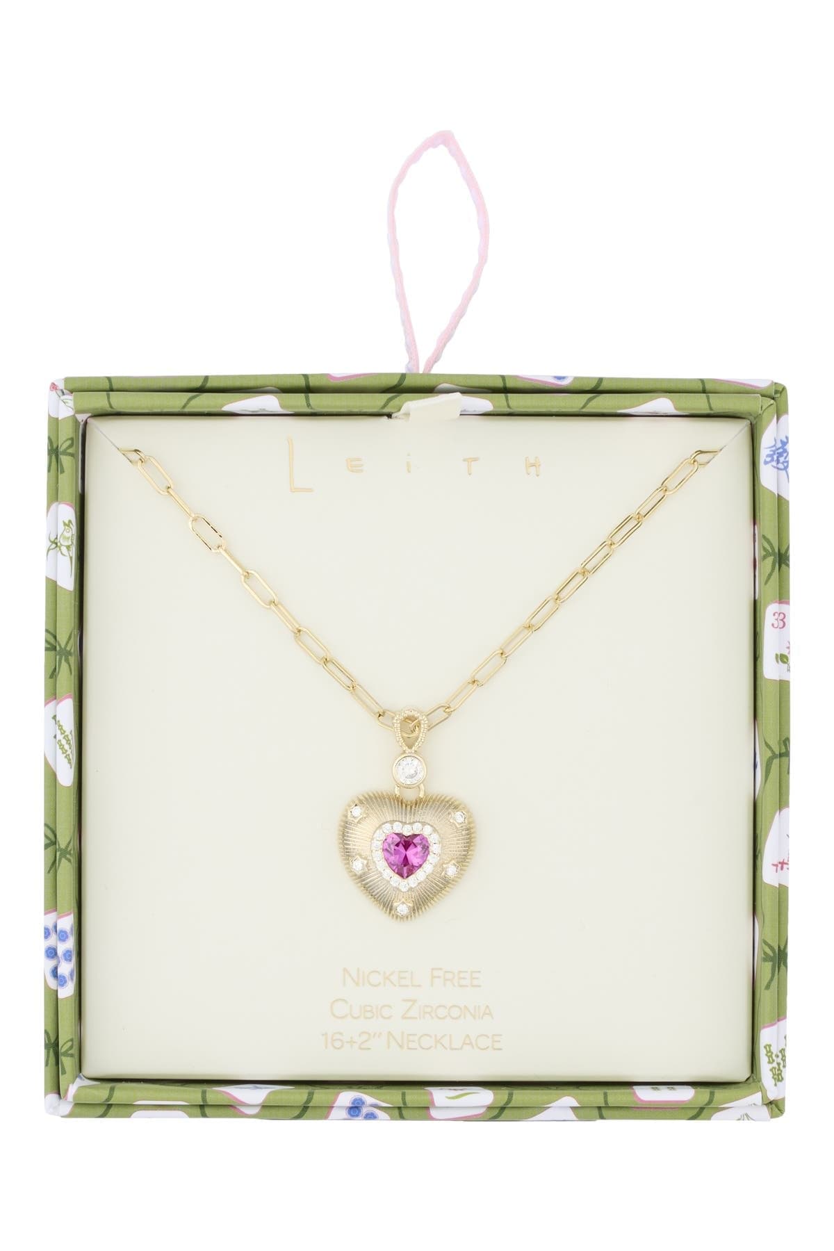 Leith Puffy Heart Pendant Necklace