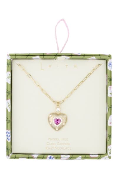 Leith Puffy Heart Pendant Necklace 1