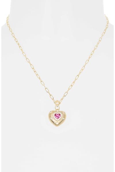 Leith Puffy Heart Pendant Necklace 3