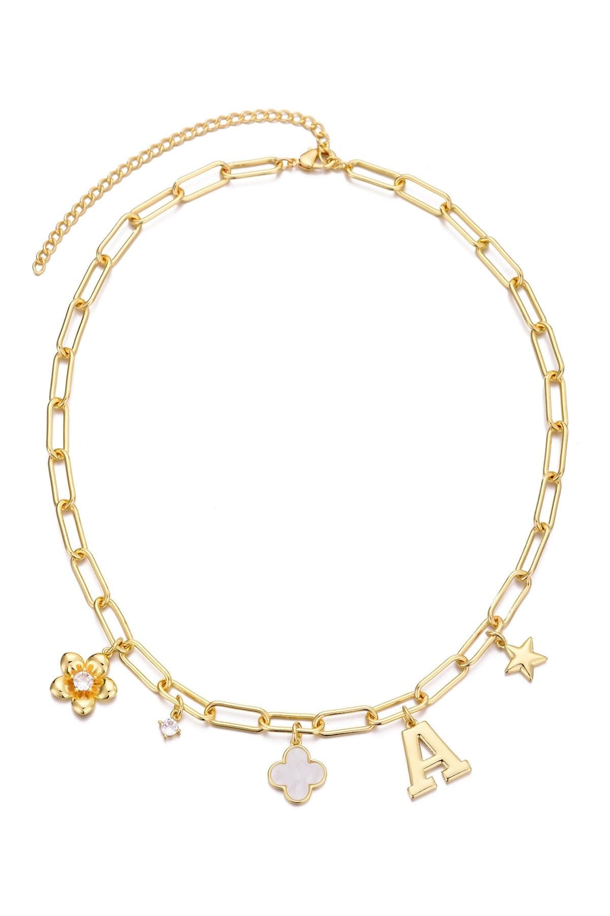 Adornia Initial Charm Pendant Necklace