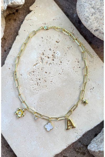 Adornia Initial Charm Pendant Necklace 4