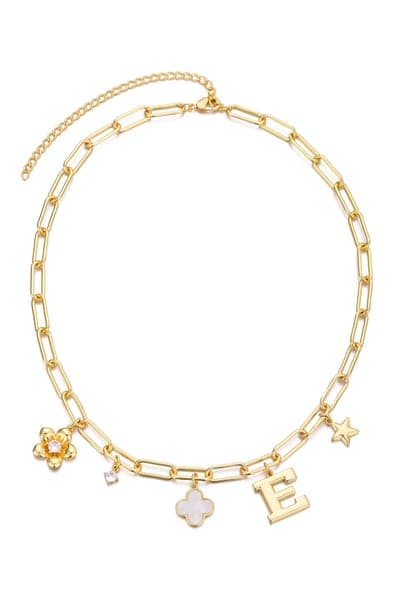 Adornia Initial Charm Pendant Necklace 8