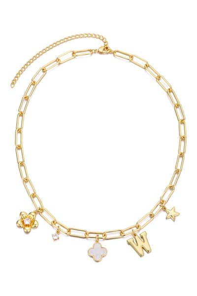 Adornia Initial Charm Pendant Necklace 23