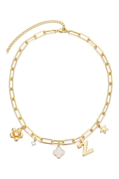 Adornia Initial Charm Pendant Necklace 25