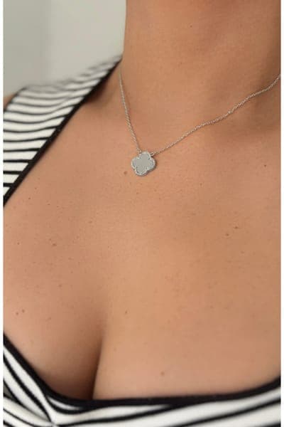Adornia Crystal Halo Clover Pendant Necklace 2
