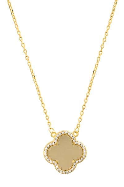 Adornia Crystal Halo Clover Pendant Necklace 5