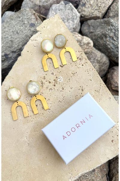 Adornia Set of 2 Arch Statement Drop Earrings 3