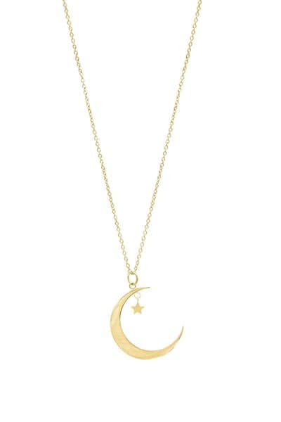 Adornia Hanging Moon & Star Pendant Necklace 1