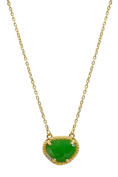 ADORNIA FINE 14K Yellow Gold Plated Sterling Silver Birthstone Pendant Necklace 4