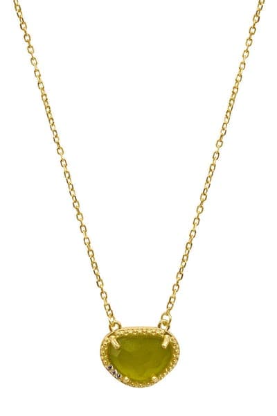 ADORNIA FINE 14K Yellow Gold Plated Sterling Silver Birthstone Pendant Necklace 5