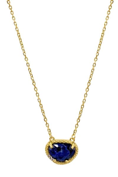 ADORNIA FINE 14K Yellow Gold Plated Sterling Silver Birthstone Pendant Necklace 13