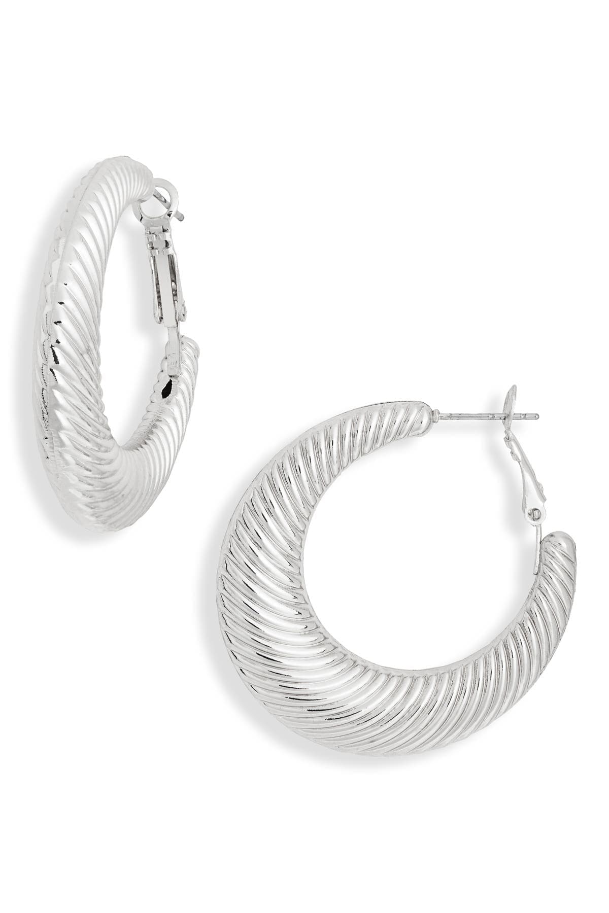 NORDSTROM RACK Textured Hoop Earrings