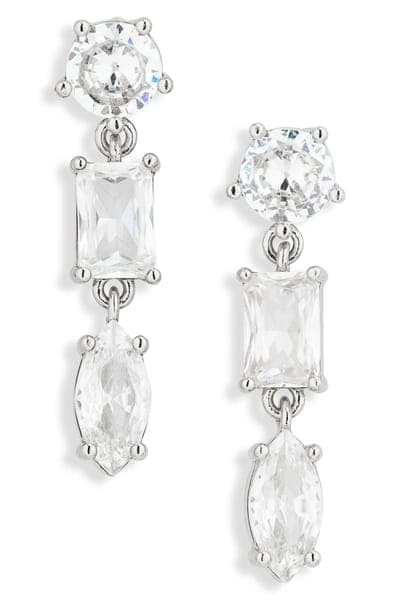 NORDSTROM RACK Cubic Zirconia Drop Earrings 1