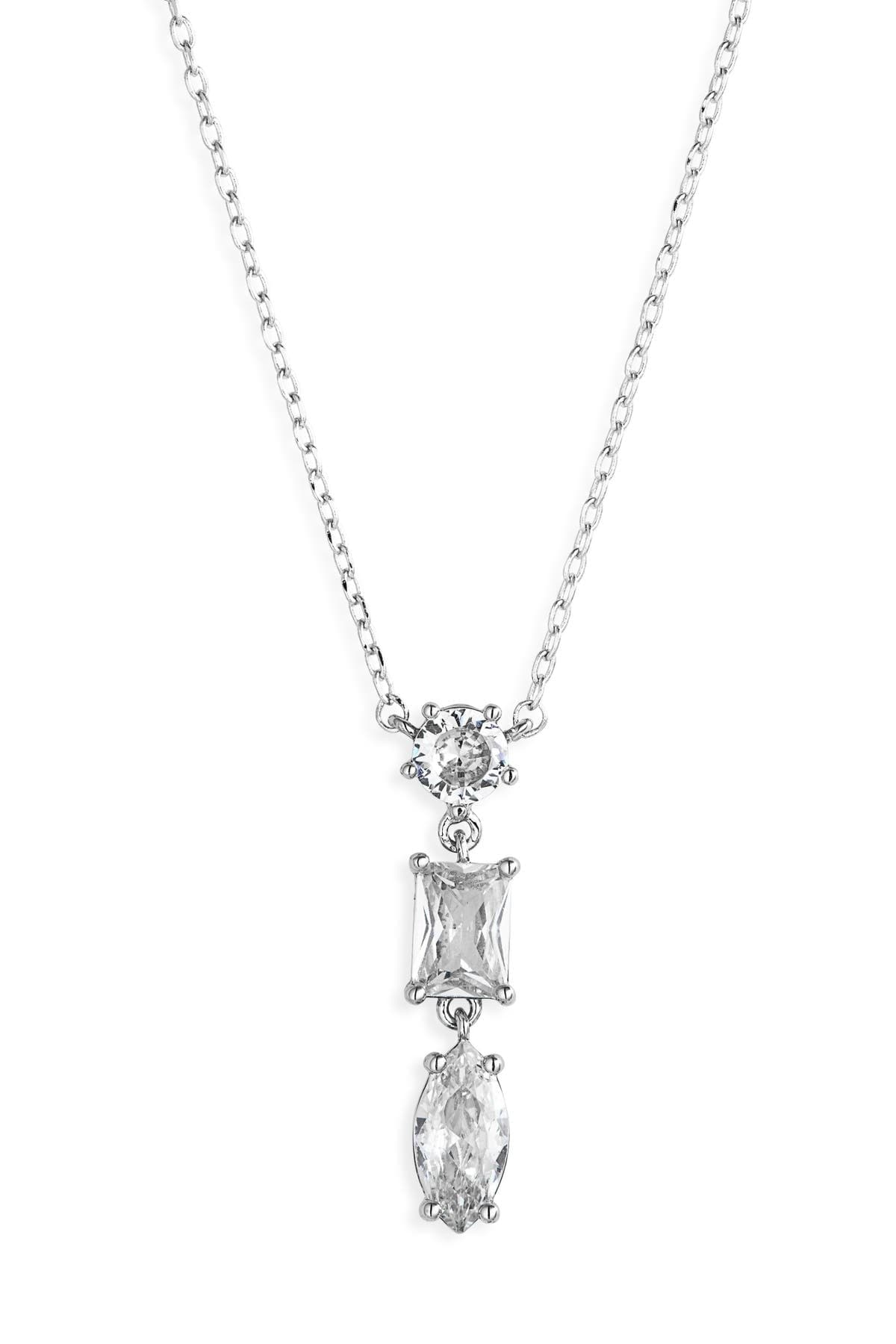 NORDSTROM RACK Cubic Zirconia Drop Pendant Necklace