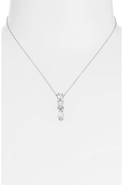 NORDSTROM RACK Cubic Zirconia Drop Pendant Necklace 2