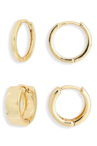 Leith Set of 2 Huggie Hoop Earrings 5