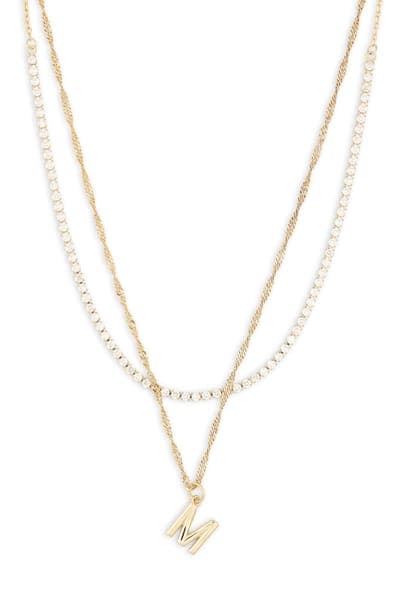 Leith Initial & Cubic Zirconia Necklace Set 2