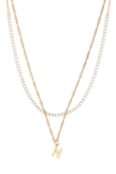 Leith Initial & Cubic Zirconia Necklace Set 5