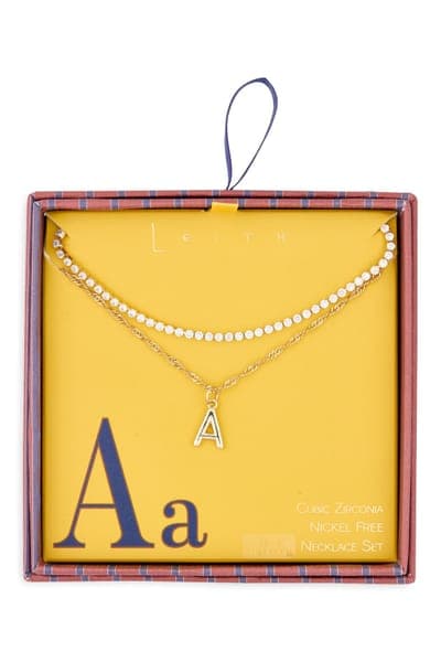 Leith Initial & Cubic Zirconia Necklace Set 7