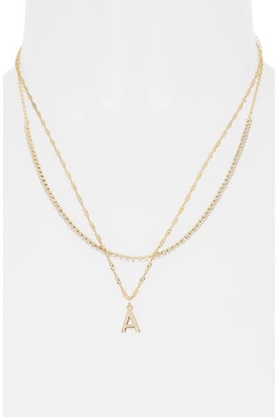 Leith Initial & Cubic Zirconia Necklace Set 9
