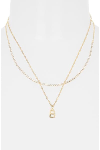 Leith Initial & Cubic Zirconia Necklace Set 12