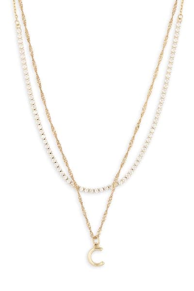 Leith Initial & Cubic Zirconia Necklace Set 14