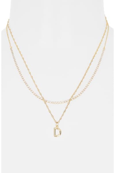 Leith Initial & Cubic Zirconia Necklace Set 18